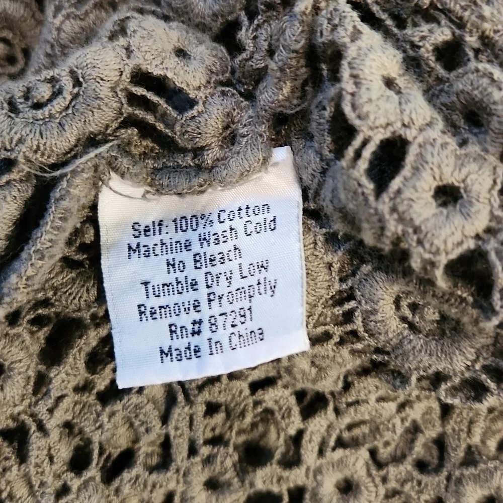 Johnny Was Crochet Floral Cardigan Duster